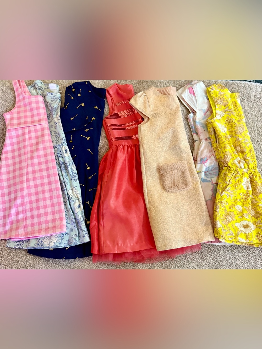 Gymboree GAP Old Navy Dress Romper Lot of 7 Party Formal Casual Size Small 5-6-7
